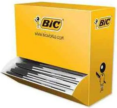 Image de BIC Cristal Medium Noir Stylo à bille Moyen 100 pièce(s)