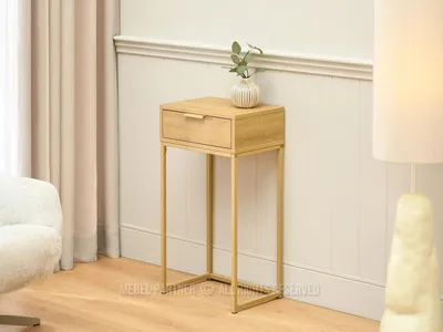 Obrázek produktu pro Úzký konzolový stolek NIRAI - dub