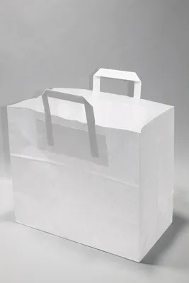 Produktbild von Öko Papiertragetaschen Weiß 45x17x48cm (50 Stück) [PADW4548]