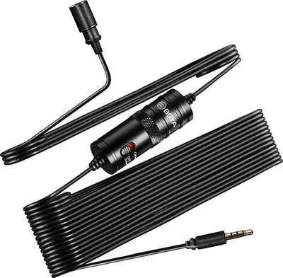 Produktbild von BOYA BY-M1 Omnidirektionales Lavalier-Mikrofon, Ansteck-Kondensatormikrofon mit 3,5-mm-Stecker fuer DSLR-Kamera, Camcorder, Smartphone, PC