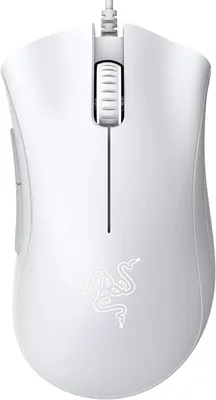 Produktbild von DeathAdder Essential Gaming-Maus 6400 DPI optischer Sensor 5 programmierbare Tasten mechanische Schalter gummierte Seitengriffe Quecksilberweiß