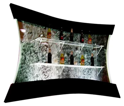 Immagine prodotto di Design elegante con illuminazione a LED, pensile a parete, bar, colonna d'acqua, elementi decorativi a forma di cascata