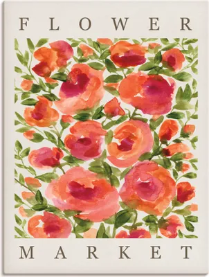 Produktbild von ARTland Leinwandbild Coral Blooms Größe: 60x80 cm