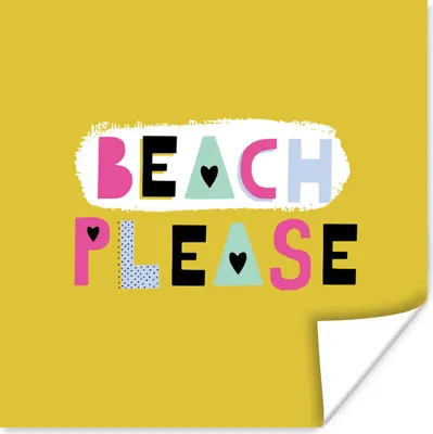 Produktbild von MuchoWow® Poster Sommer - Rosa - Zitat 75x75 cm - Wand Dekoration