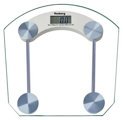 Obrázok produktu pre Váhy Rosberg R51650B, 180 kg, digitálne, vrátane batérie, LCD, sklo