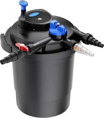 Produktbild von Druckteichfilter 10.000 l/h / 11 W UVC Einheit, Teichdruckfilter für Teiche bis 12.000 Liter, Teichklärer, Filteranlage