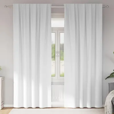 Produktbild von Verdunkelungs-Vorhänge mit Ringen 2 pcs Reinweiß 225 x 140 cm