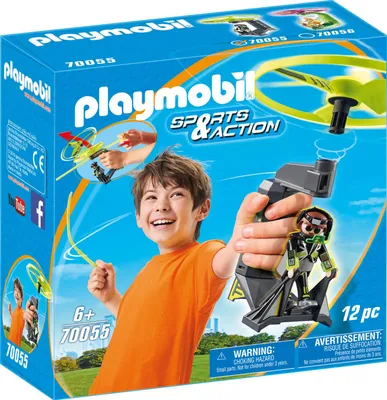 Produktbild von PLAYMOBIL Top Agents Pull String Flyer, 70055
