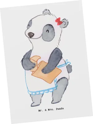 Produktbild von Mr. & Mrs. Panda Postkarte Bäckerin Herz - Weiß - Geschenk, Grußkarte, Backstube, Fotokarte, Bäckerei, Postkarten, Ansichtskarte, Motivkarte, Sonntagmorgen, Frühstück