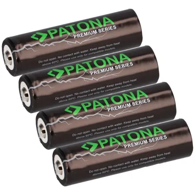 Produktbild von 4x PATONA Premium 14500 Zelle ICR14500 Li-Ion Akku 3,7V 800mAh