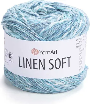 Produktbild von YarnArt Linen Soft – Leichte Sommerwolle 100g/272m, Sport, Leinen-Mix: Atmungsaktiv & Weich