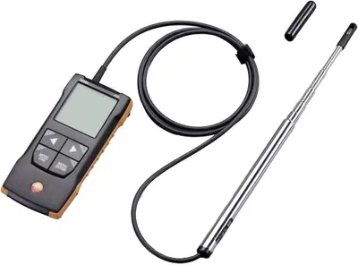 Obrázek produktu pro testo - 425 - 0563 0425 - Digitální anemometr s horkým drátem a propojením s aplikací pro měření rychlosti vzduchu a průtoku