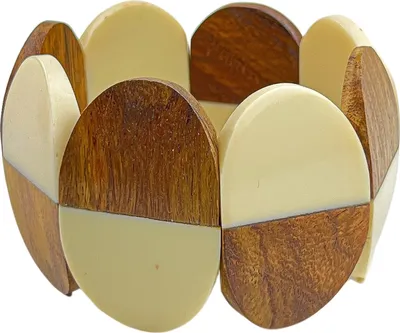 Produktbild von Armband Patna aus Holz und Kunstharz von collezione alessandro