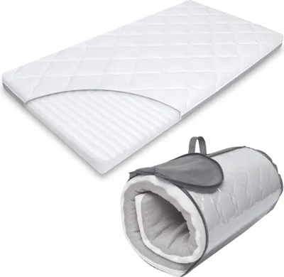 Obrázek produktu pro Matrace do cestovní postýlky Dětská matrace Rolovací cestovní matrace 120x60x6cm Středně tvrdá