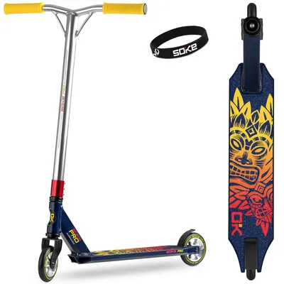Image de Scooter de performance SOKE PRO bleu marine et rouge