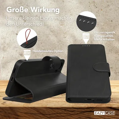 Produktbild von EAZY CASE Business Hülle für Samsung Galaxy S24 klappbar, Premium Kunstleder Handyhülle mit Kartenfach