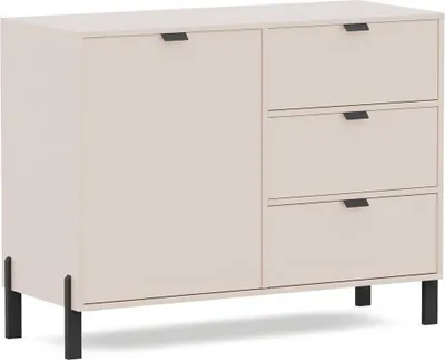 Produktbild von BETTSO Moderne eintürige Kommode CALMA mit Schubladen sandbeige