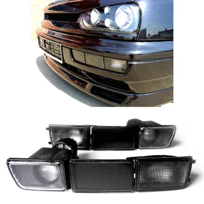 Für VW Golf 3 III 1991- Frontblinker Blinker Blenden Nebelscheinwerfer SCHWARZ in der Farbe SCHWARZ von Goingfast