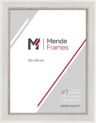 Produktbild von MendeFrames Bilderrahmen H640 Shabby-Chic weiß 50x65 cm Museumsglas