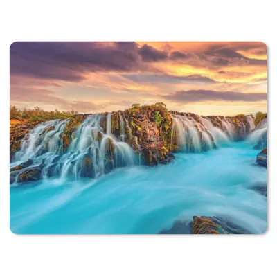 Produktbild von MuchoWow® Mauspad Mousepad Wasserfall - Landschaft - Wolken - Natur 23x19 cm - Mousepads - Maus Mat - Pad - Mausunterlage - Schreibtischunterlage - Mauspad