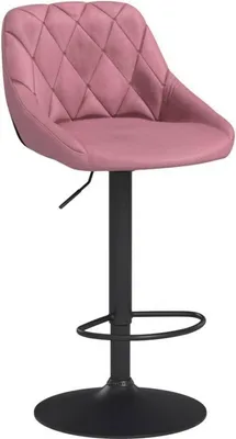 Produktbild von WOLTU Barhocker Barstuhl, Gute gepolsterte Sitzfläche aus Samt, Höhenverstellbar, 360° Drehbar, Rosa