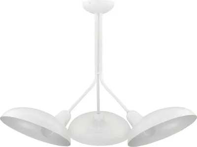 Produktbild von Retro Deckenlampe Weiß Metall E27 3-flammige Deckenleuchte Wohnzimmer Schlafzimmer Flur