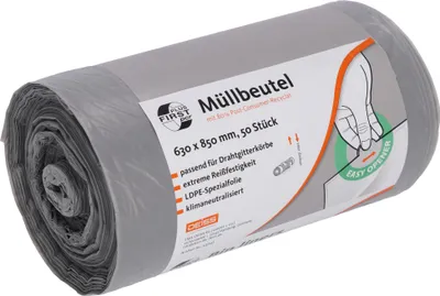 Produktbild von Müllsack FIRST PLUS 34043 80l grau 50 Stück