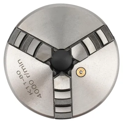 Image de Mandrin, modèle à 3 mors, haute précision, argent, 80 mm, 3 mors