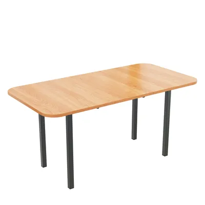 Produktbild von okwish Ausziehbarer Esstisch Klapptische 120/160*80*75 cm, Freizeittisch rechteckiger für Wohnzimmer,faltbar und gelagert Tisch, Natur