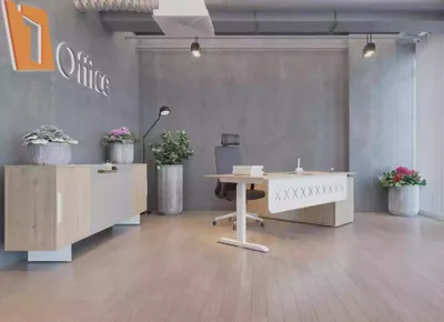 Produktbild von Eckschreibtisch Sideboard Arbeitszimmer Modern Holz Büro Einrichtung