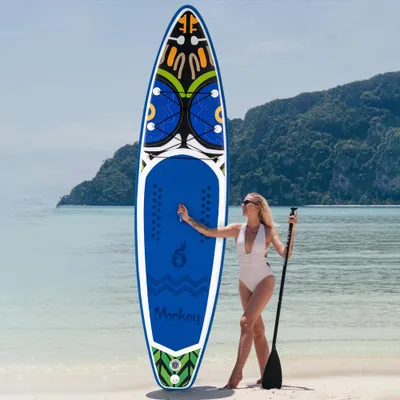 Zdjęcie produktu dla Pływająca deska SUP (Stand Up Paddleboard) – lekka, idealna do rekreacji i jogi – 335 cm długości – wykonana z PVC – przeznaczona dla dorosłych