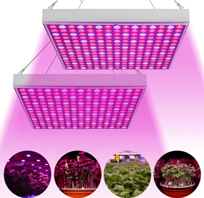 Obrázok produktu pre TolleTour 2x lampa na rastliny LED plné spektrum 15W 225LEDs svetlo na rastliny svetlo na pestovanie rastlín pre izbové rastliny, hydropóniu, vnútorné výsevy zeleniny, zeleniny a kvetov