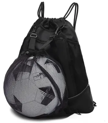 Produktbild von Basketball-Rucksack mit Kordelzug für Jungen, Sporttasche mit abnehmbarer Netztasche