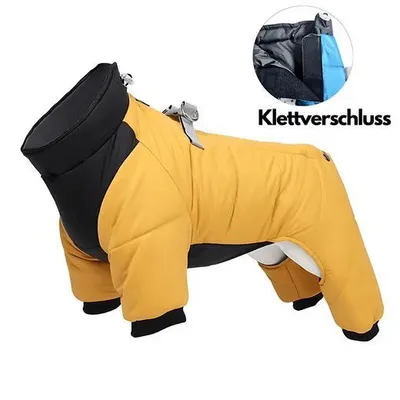 Produktbild von Hundeoverall – Hundeoverall Winter mit Beinen, wasserdicht & weichem Innenfutter – Ganzkörper Hundemantel