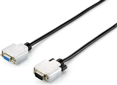 Obrázek produktu pro Equip 118856, 20 m, VGA (D-Sub), VGA (D-Sub), Samec, Samice, Černá, Stříbrná