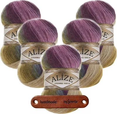 Produktbild von 5 x ALIZE Angora Gold Batik 4341 mit Label