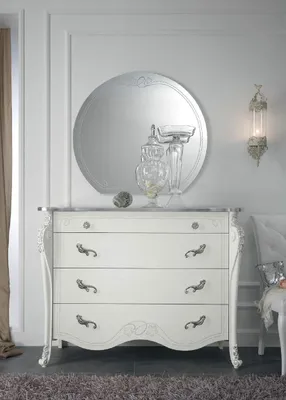 Productafbeelding van Spiegel, Italiaans houten slaapkamer meubilair, klassiek design, wandspiegel