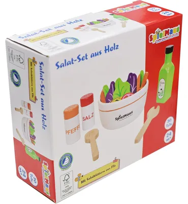 Image de BEK Set à salade en bois, 30 pièces