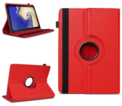 Produktbild von Tablet Hülle Samsung Galaxy Tab S4 10.5 Tasche Schutzhülle Case Cover DrehbarFarben:Rot