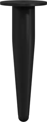 Produktbild von vidaXL Möbelbeine 2 pcs Schwarz Ø 40 x 98 mm Eisen