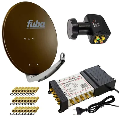 Produktbild von PremiumX Satelliten-Komplettanlage Fuba DAA 780 B Antenne 5/8 Multiswitch LNB F-Stecker