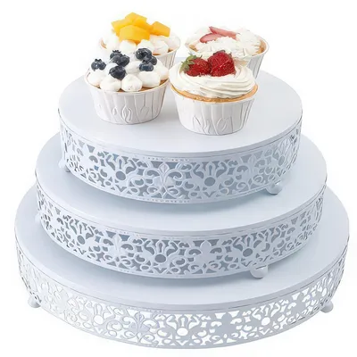 Produktbild von Tortenständer, dreilagiges Dessert-Kuchentablett, Durchmesser 30/25/20 cm, bietet Platz für Kuchen,Obst,Dessert