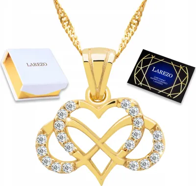 Image de Collier en or "Amour éternel" avec un cœur d'infini, argent 925