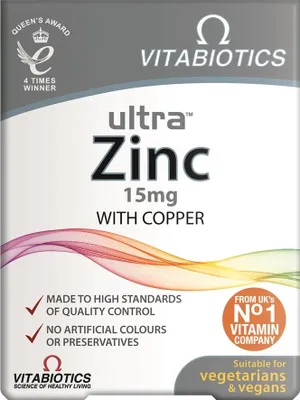 Produktbild von Vitabiotics Ultra Zinc 15mg, 60 tabletek