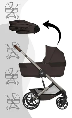 Produktbild von Cybex Balios S Lux Kinderwagen inkl. faltbarer Babywanne , Farbe:Chocolate Brown