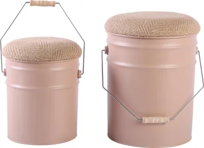 Produktbild von Leitmotiv - Hocker Buckets - Sanftes Braun - Ø31cm