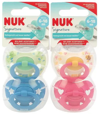 Produktbild von Nuk 10.176.275 Signature 6-18M Silikon-Schnuller, BPA-frei