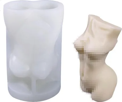 Immagine prodotto di Stampo per candele in silicone per sapone, corpo sottile femminile, 110 x 67 x 57 mm, 123 ml