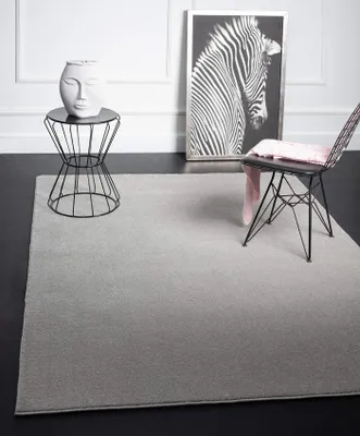 Teppich 200x290 cm, rechteckig, grau, Polypropylen, niedriger Flor