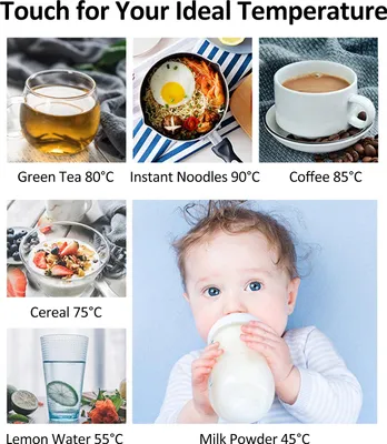 Produktbild von 12V/24V Auto-Heizbecher, 400 ml, beheizter Reisebecher aus Edelstahl, intelligente Temperaturregelung, elektrischer Wasserkocher für Kaffee, Tee, Milch